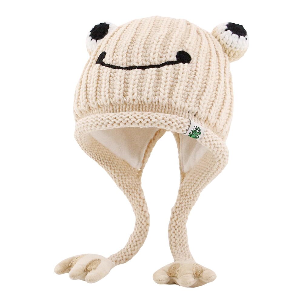 6306 Frog Hat Crochet Knitted Beanie Cute Cartoon Big Eyes Outdoor Winter